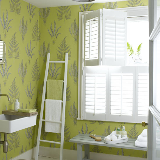 Bright, beautiful wallpaper | Bathroom | PHOTO GALLERY | Ideal Home | Housetohome