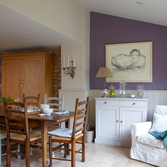 Purple country dining room