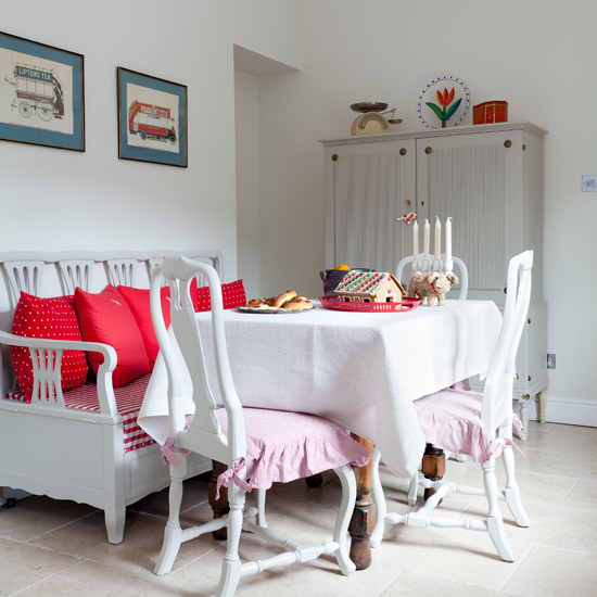 Gustavian style white dining room