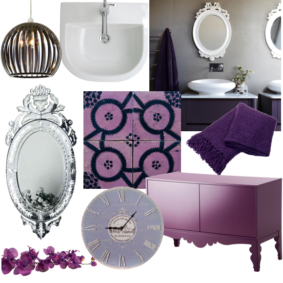 Purple bathroom