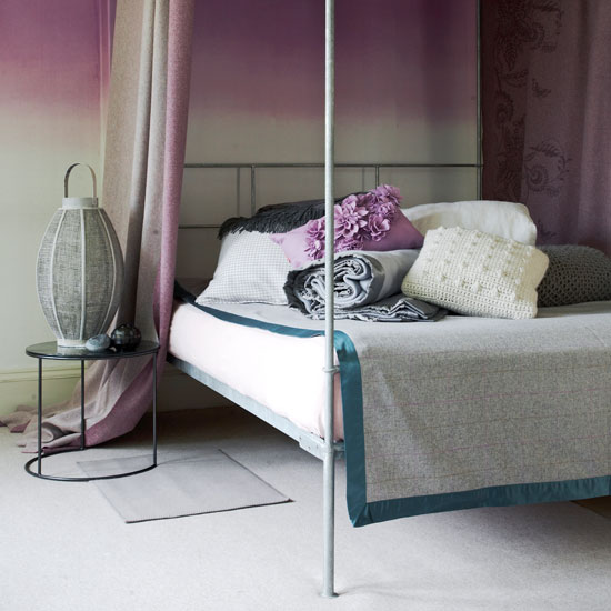 Dark purple and grey bedroom | Stylish greys - 10 decorating ideas ...