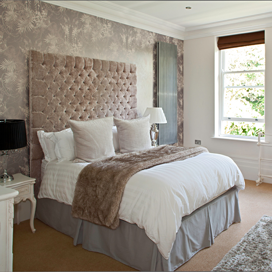 Luxurious subtle patterned bedroom