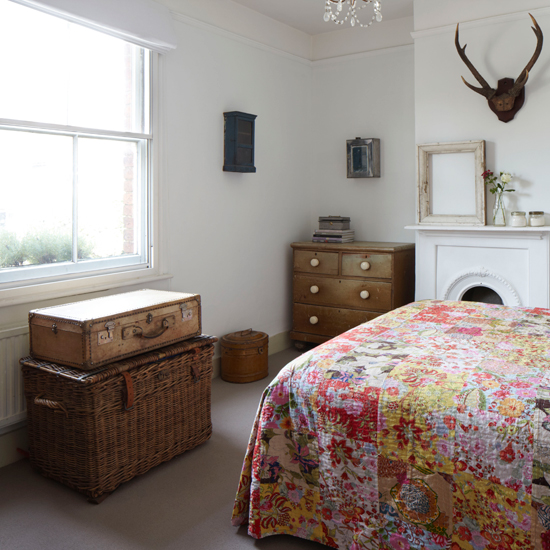 Vintage white country bedroom