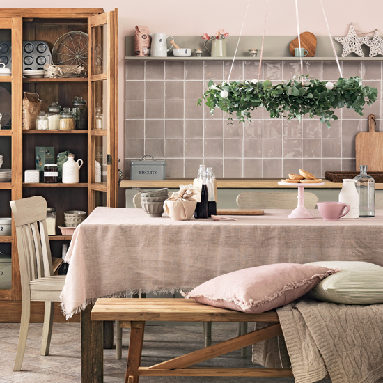 Nutmeg and eucalyptus festive dining room