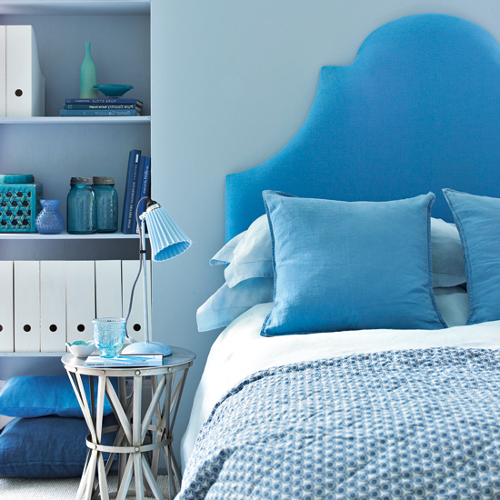 Peacock blue bedroom