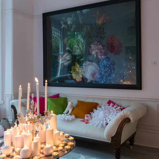 Modern festive living room