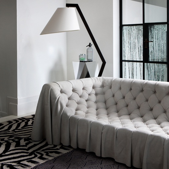 Elegant monochrome living room