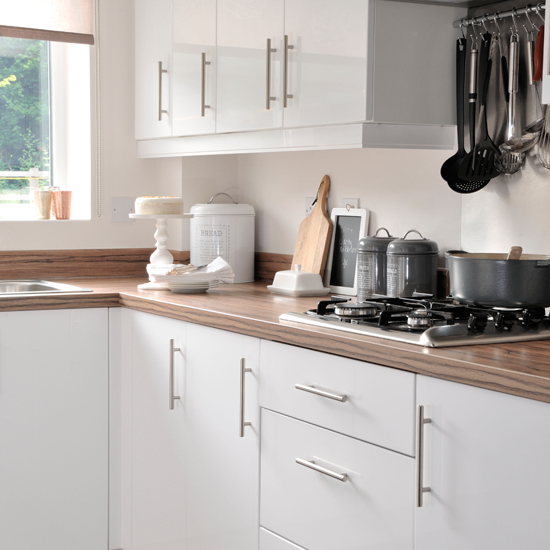 Traditional white and wood kitchen