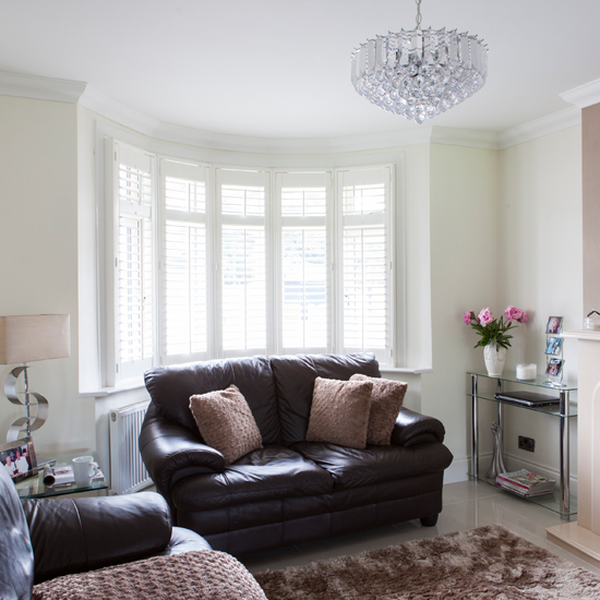 Cream and leather living room