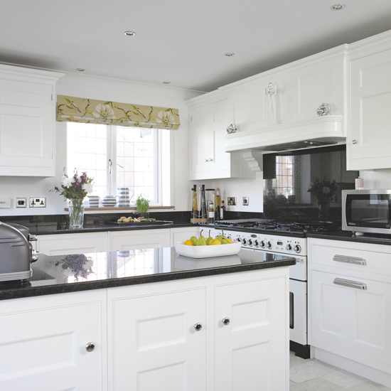 Monochrome Shaker-style kitchen