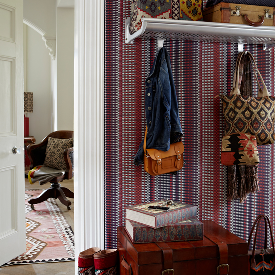 Rich red country hallway