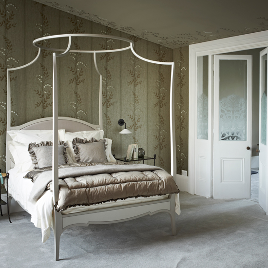 Contemporary metallic bedroom