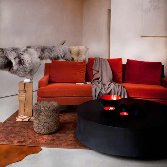 Warm textured living room