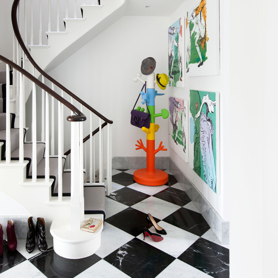 Monochrome modern hallway 