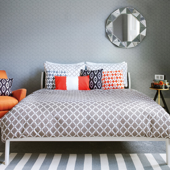 Bold geometric bedroom - 10 ideas from Lenor