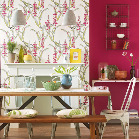 Botanical floral dining room