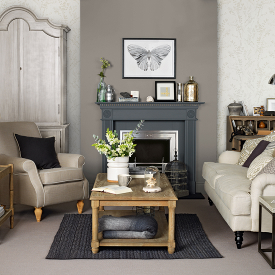 Brown and grey living  room  housetohome co uk