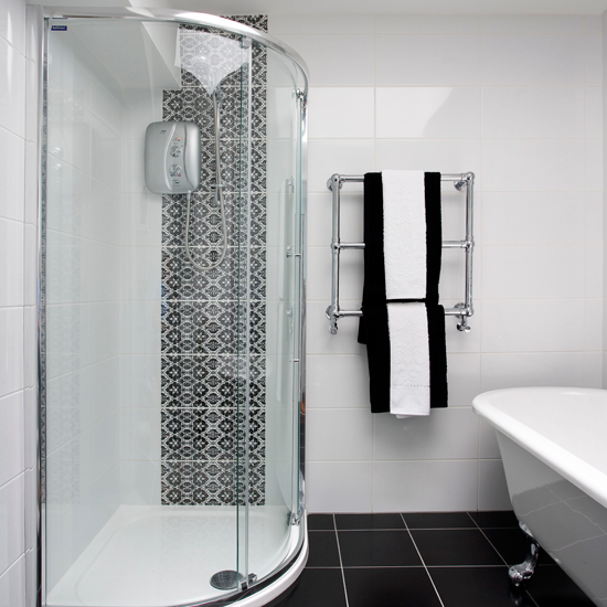 Black and white bathroom