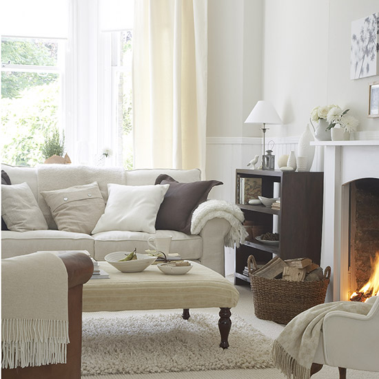 Living room in soft natural shades | Living room ideas | Living room | PHOTO GALLERY | Ideal Home | Housetohome.co.uk