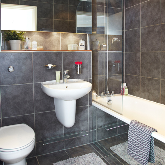 Modern slate grey bathroom