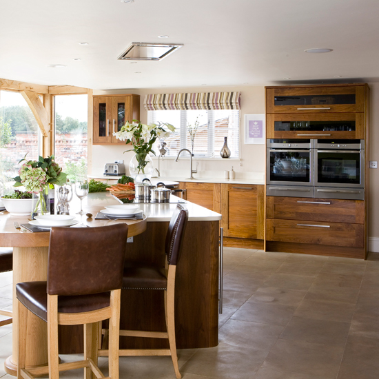 Farmhouse-style wood kitchen
