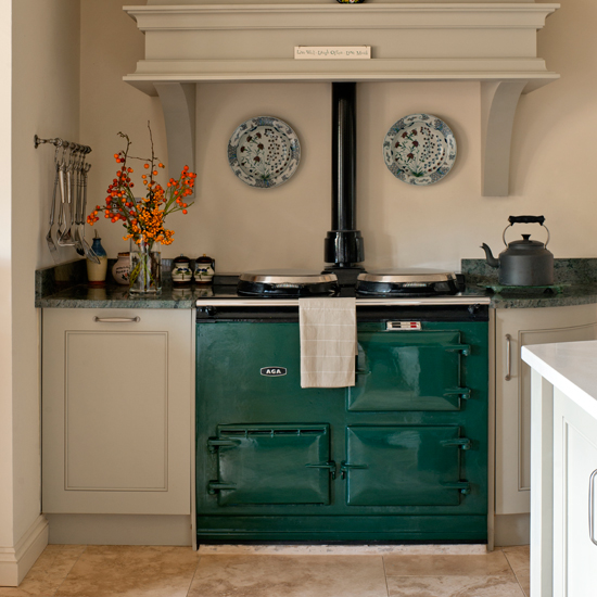 Classic green and neutral kitchen