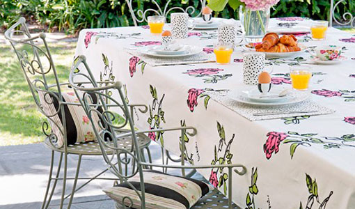 Floral garden table