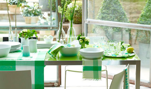 Calm green conservatory