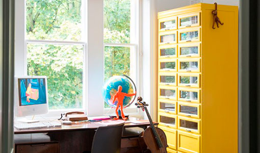 Sixties-inspired home office 