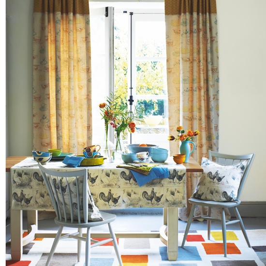 Bright country dining room