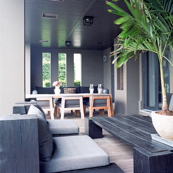 Tropical-inspired conservatory veranda