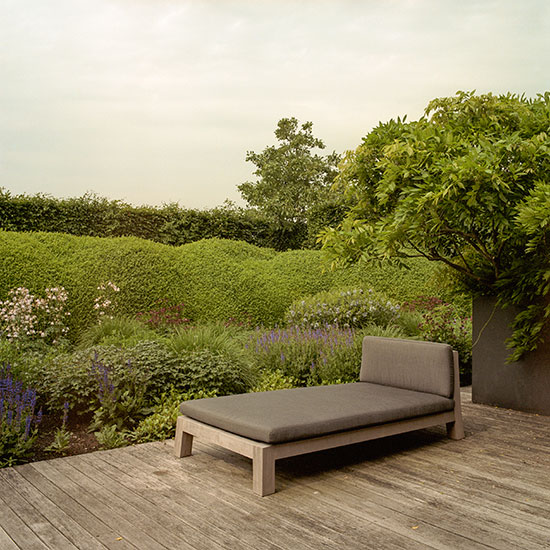 Garden terrace with decking