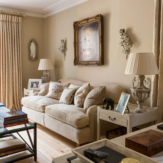 Pale decorative living room