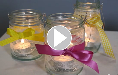 Video: How to make a pretty jam jar lantern