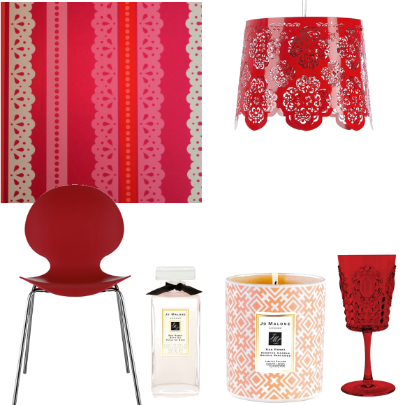 Cheryl Coles racy lacy red bedroom