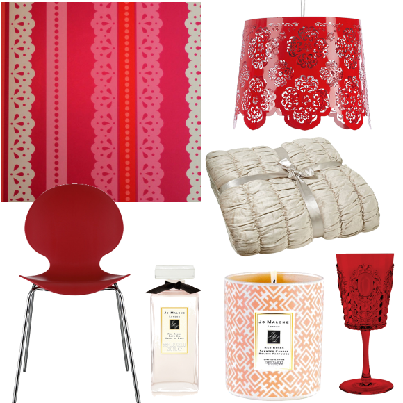 Cheryl Coles racy lacy red bedroom