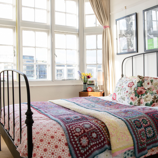Floral and crochet bedroom
