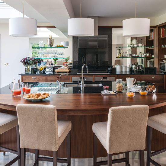 Walnut kitchen workstation