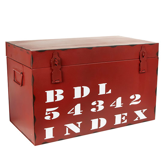 Dark red trunk by Ben de Lisi at Debenhams | Storage trunks | Bedroom storage | PHOTO GALLERY | 25 Beautiful Homes | Housetohome.co.uk