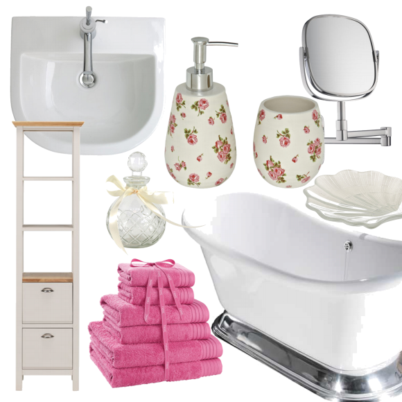 Dash-of-pink bathroom
