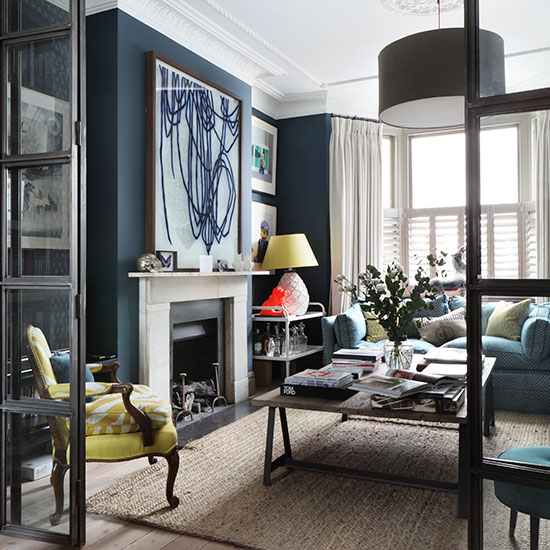 Navy living room | How to decorate with blue | housetohome.co.uk