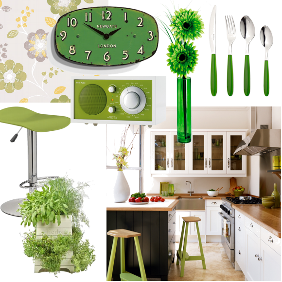Hit-of-green kitchen