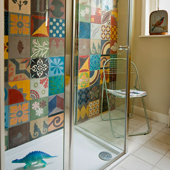 Ethnic inspired shower room