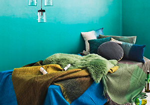 Mix ocean-inspired tones of green with rich petrol blue      