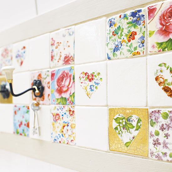 Patchwork tile splashback from Not on the High Street ...