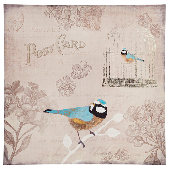 Bird postcard canvas wall art from Marks &amp; Spencer Marks