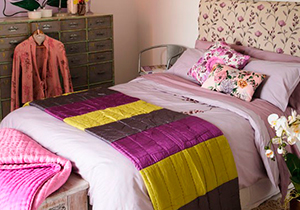 Choose warm pinks and sugary pastels for a cosy look