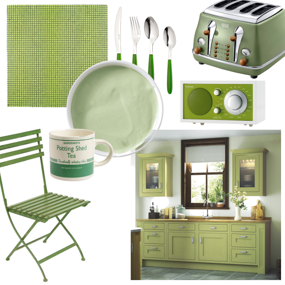 Gorgeously green kitchen 1