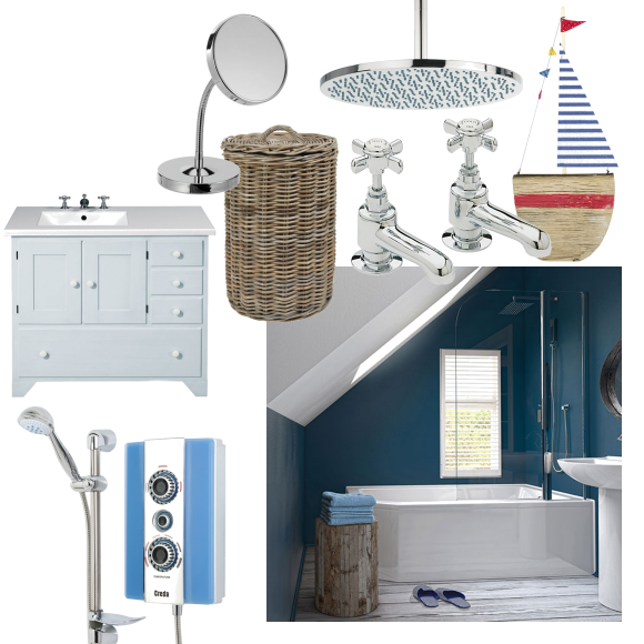 Blissfully blue bathroom