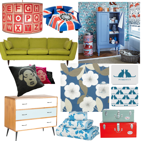 Retro brights living room